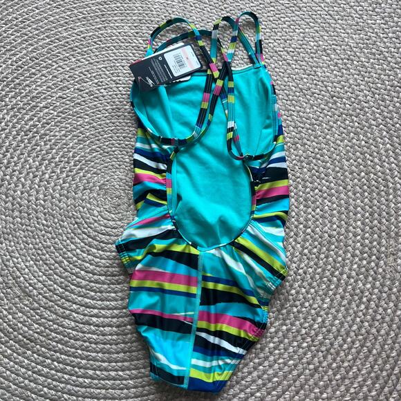 Speedo One Piece Prolt Volt Back Printed Sz 28/Small - Picture 7 of 8